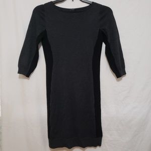 Ann Taylor dark gray & black sweater dress, XS